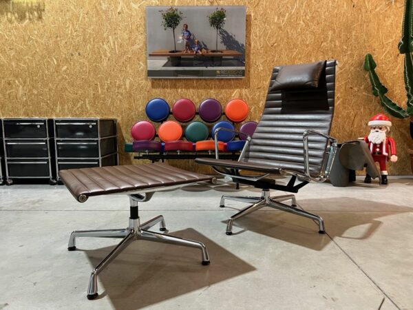 EAMES VITRA EA124 + EA125 LEDER FAUTEUIL
