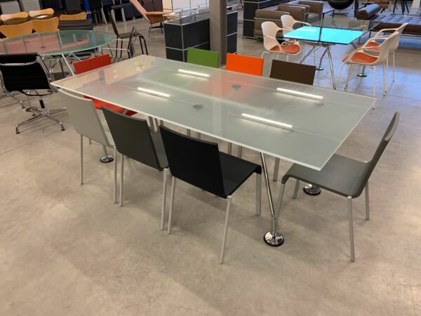 TECNO TAFEL 220×100 CM TRANSPARANT OF WIT MELKGLAS